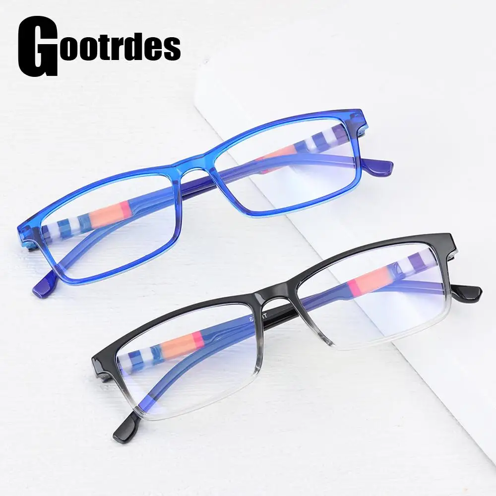 Fashion Stripe Print Reading Glasses Men Women High-definition Comfortable Readers Eyewear Anti Blue Light Presbyopic Glasses