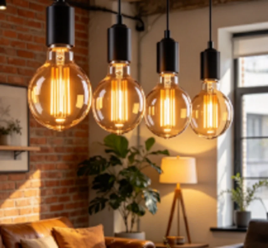 G45 4W LED Filament Globe Bulb Amber Glass E27 Screw Base 220V 2700K Retro Decorative Light Bulb