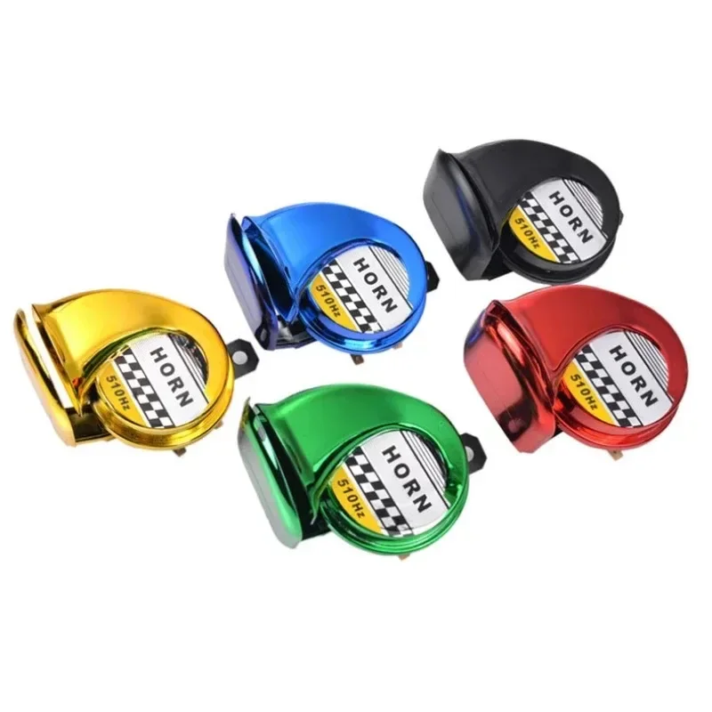 

Universal 12V Motocycle Horn Snail Siren 110DB High Tone 510HZ Waterproof Electric Air Horn for Motorcycle Auto Car Scooter