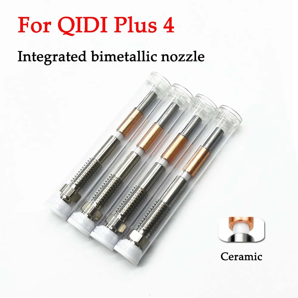 

For QIDI Plus 4 Bimetallic Nozzle Ceramic Insulation Integrated Design Quick Removal Integration Nozzles For QIDI Plus4 Parts