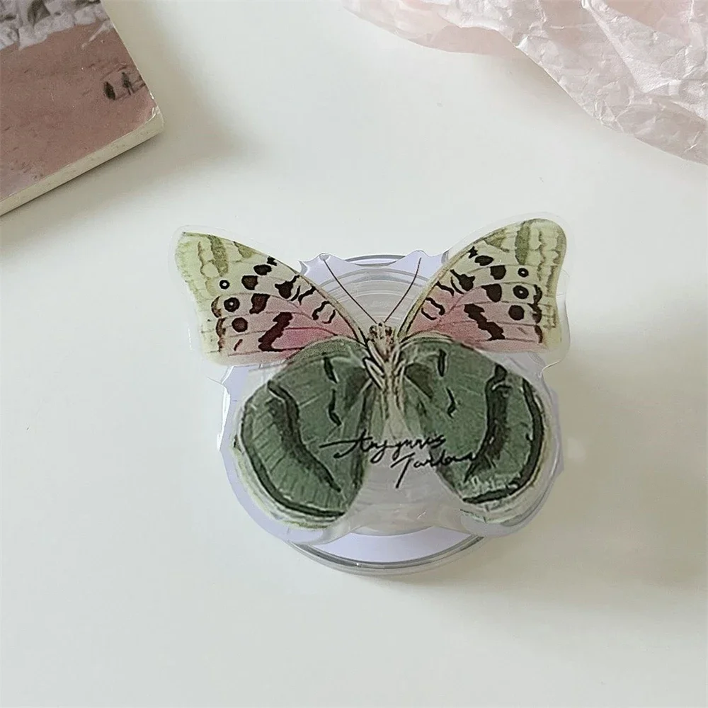 Cute Butterfly Magsafe Phone Grip Tok Sockets Cellphone Accessories Mobile Bracket Korea Griptok Phone Stand Holder