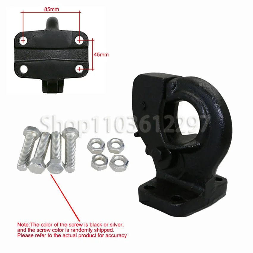 Car Towbar RV Parts Camper Caravan Motorhome Accessories Heavy Duty Rigid Pintle Hook Car Trailer Hook Matte Black Towing