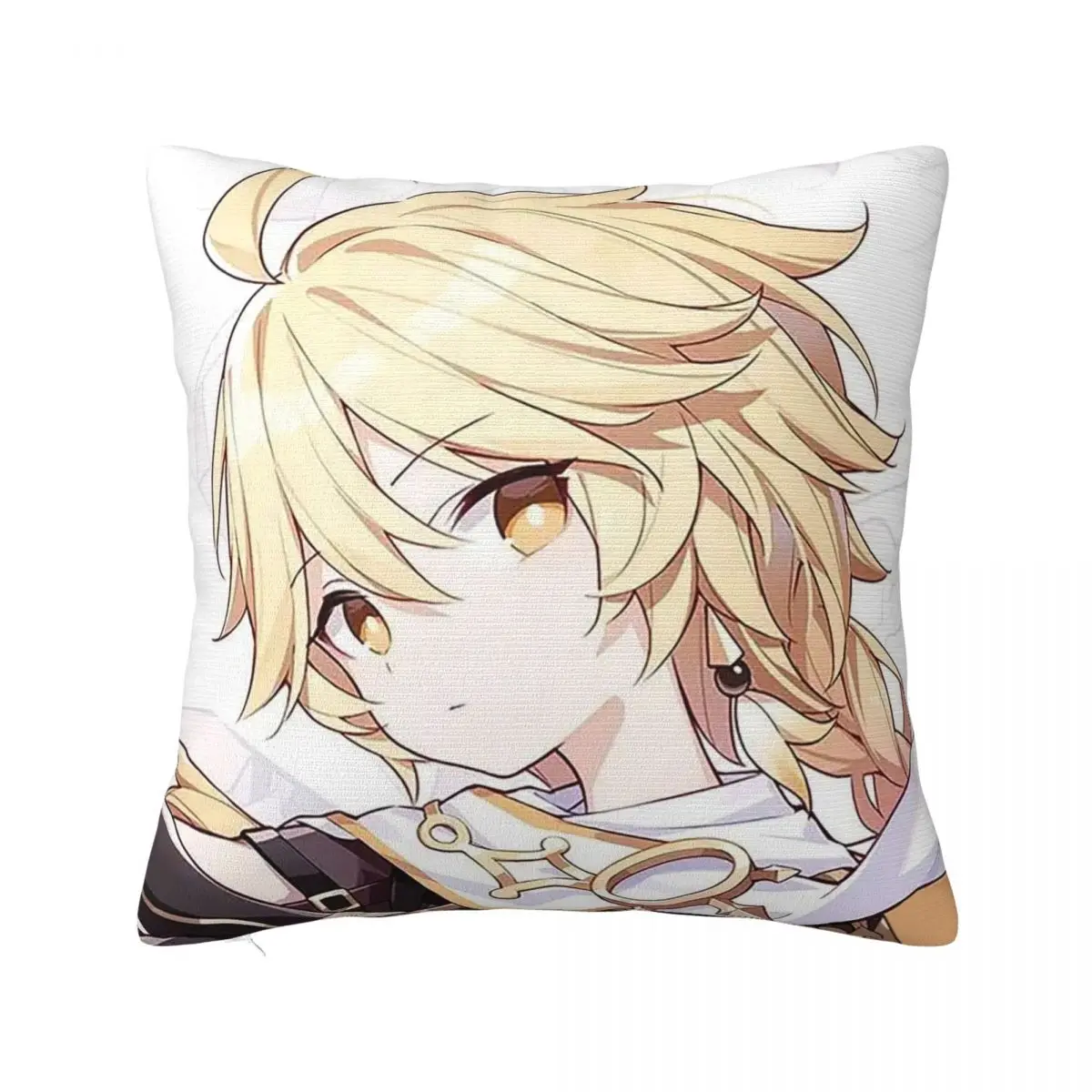 

Game Anime Genshin Impact Pillowcase Printed Fabric Cushion Cover Kong Traveler Pillow Case Cover Bedroom Square 40*40cm