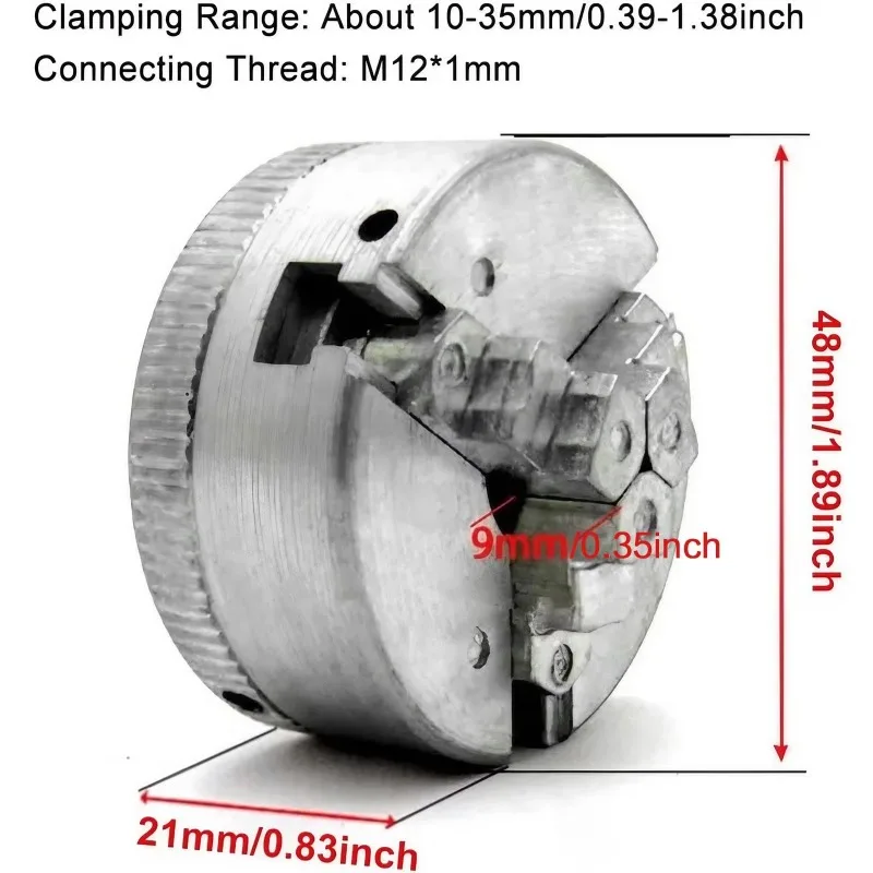 Heavy Duty Self Centring Drill Chuck 3 4 Jaws M12 X 1 mm Electric Lathe Tools High Precision Drilling Accessories