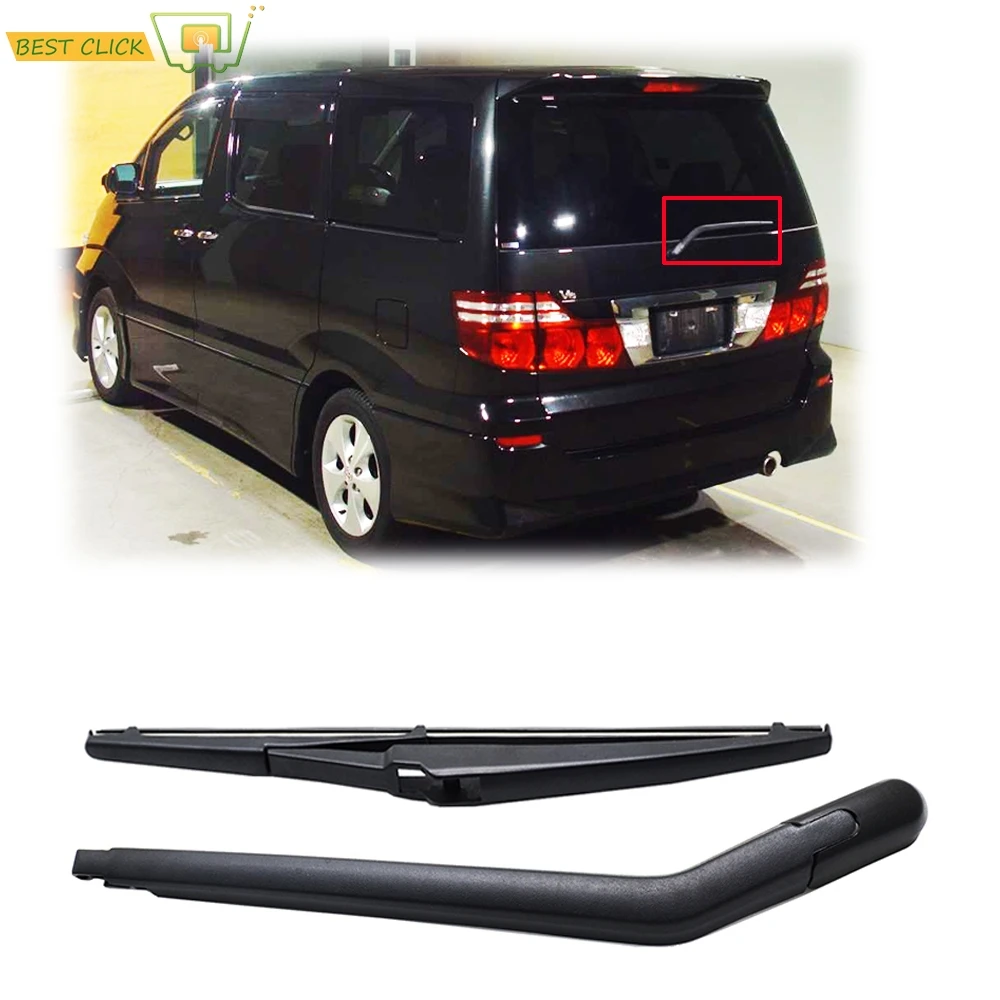 Misima Windshield Windscreen Wiper Blade Arm Set For Toyota Alphard AH10 2002 - 2008 Rear Window Wiper 2003 2004 2005 2006 2007