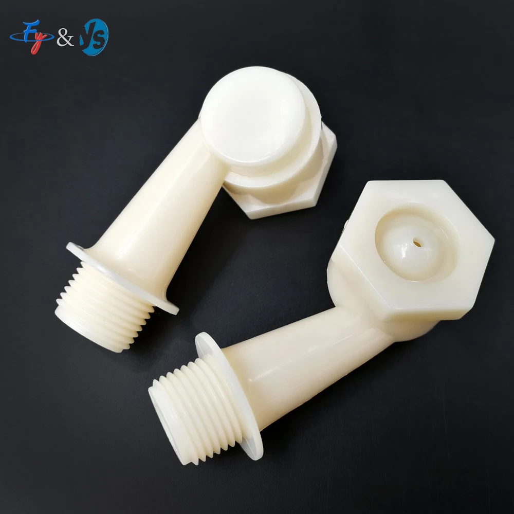 Male Thread L-Type Corner Hollow Cone Spray Nozzle ABS Plastic 90 Degree Elbow Atomizing Nozzle for Industrial Humidification