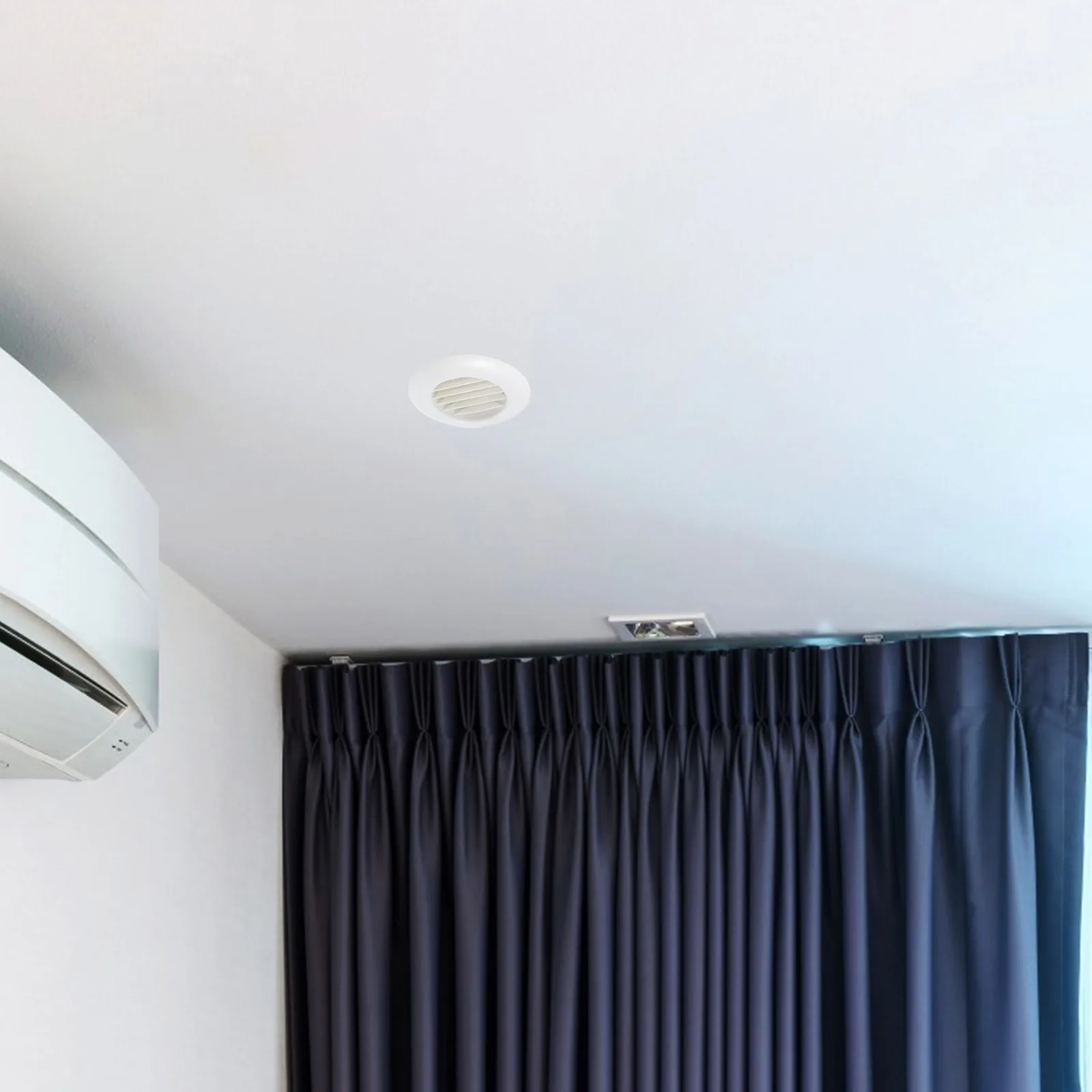 

2Pcs Round Air Vent ABS Air Conditioner Louver Grille Cover for Home Bathroom Kitchen Ceiling Ventilation Outlet