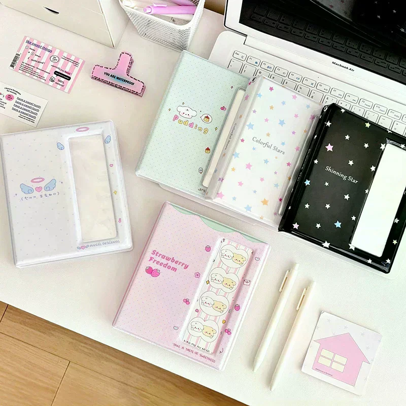 /PFU/Photo Booth Album For 40 Pcs 2x6 Inch Photo Strips Bookmark 20 Pcs 4x6 4R Photo Holder Small Card Storage Book Cartoon