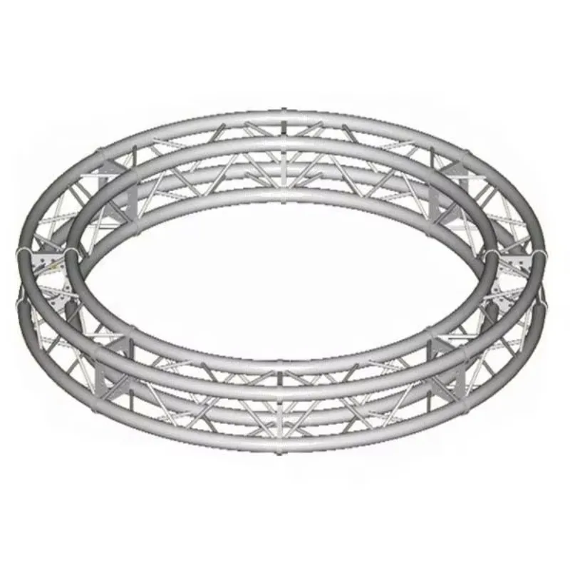 【specialized】Customized Shape And Size Outdoor Aluminum Truss Bar Stage Trade Show Rotating Lighting Circle Truss Display