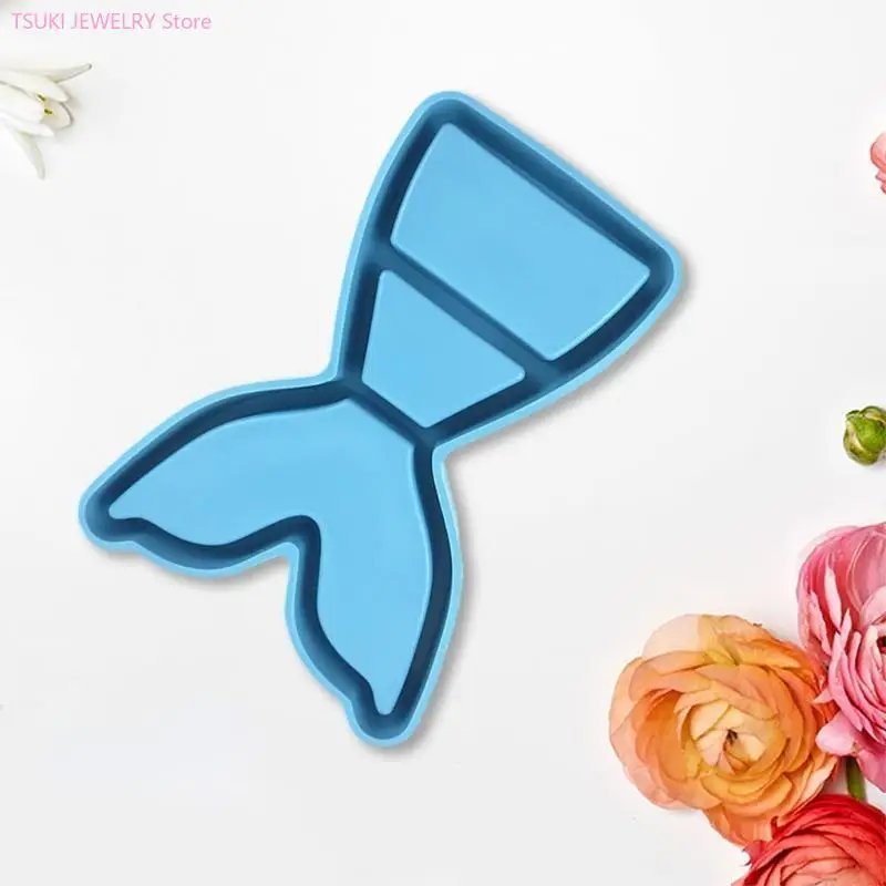 

62KE Fish Tail Storage Box Epoxy Resin Mold Table for Case Silicone Mould DIY Crafts Soap Handicrafts