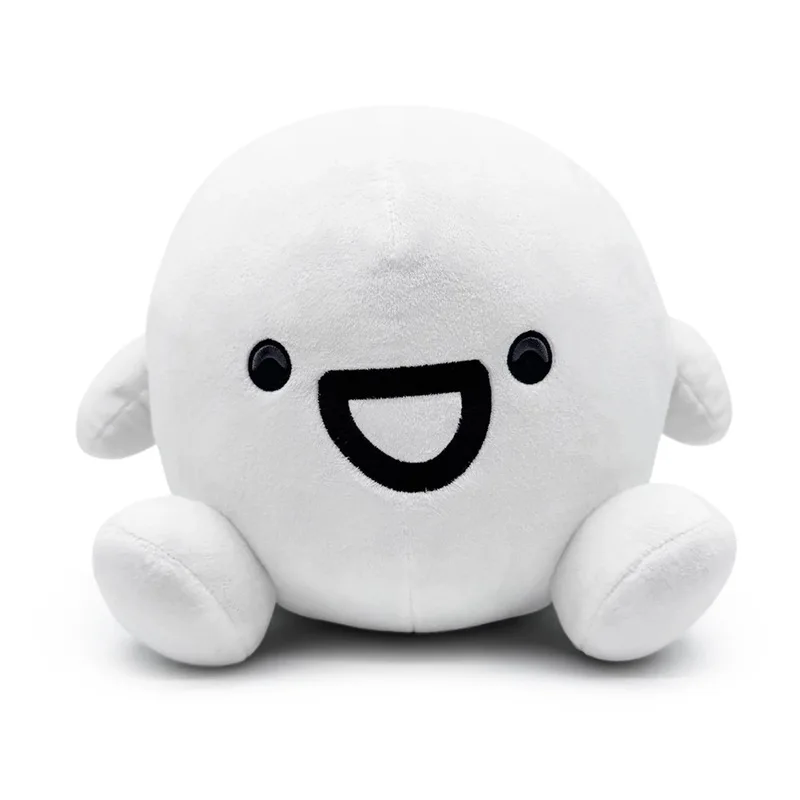 22cm Niedliche Oddballs James Plüschpuppe Weißes Rundes Charakter-Stofftier Weiches Kawaii Plüschtier Flauschiges Sofakissen Wohndekor Geschenk