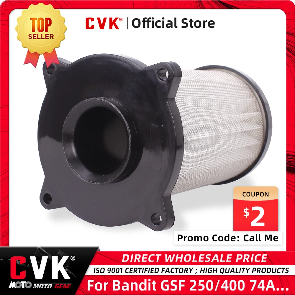 CVK Motorcycle Replacement Air Filter Cleaner Element For Suzuki GSF250/400 Bandit250 74A 75A 77A 79A GSF Bandit400