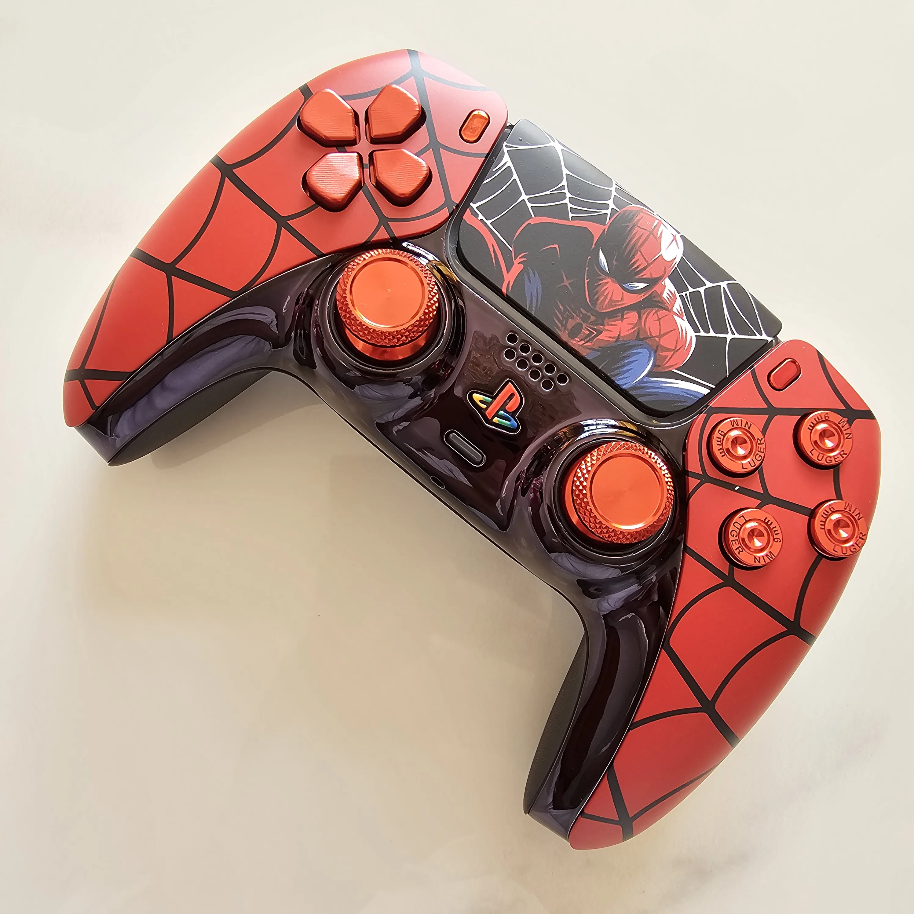 Sony Ps5 Game Console Handle Original Custom Modified Ps5 Original Handle Ps5 Wireless Controller: Red Spider