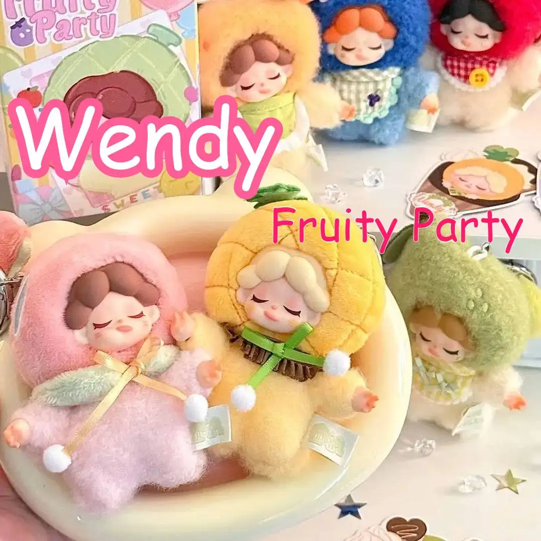 

Wendy Fruity Party Series Cute Anime Blind Box Toys Keychain Backpack Pendant Surprise Plush Mystery Box Doll Collectible Gifts