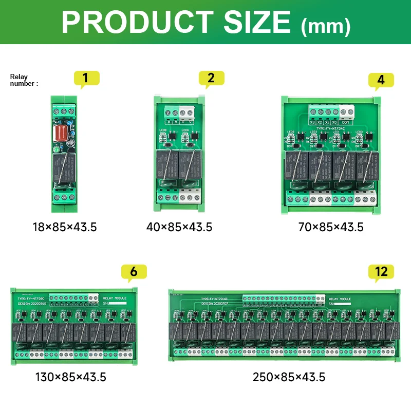 GEYA 超小型リレーモジュール GY-T731C-S コイル電圧 12V 24V 110V 220V AC/DC DIN レール取り付け PLC 出力負荷電流 MCU
