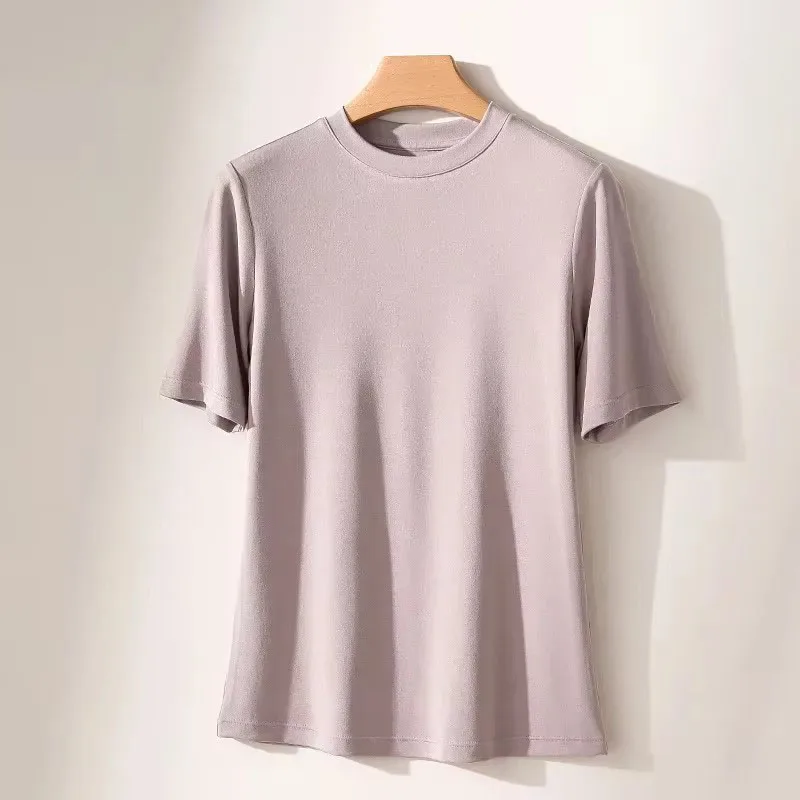 

New Women's Short sleeved T-shirt Cool and Quick Drying Half sleeved Bottom Shirt Round Neck T-shirt