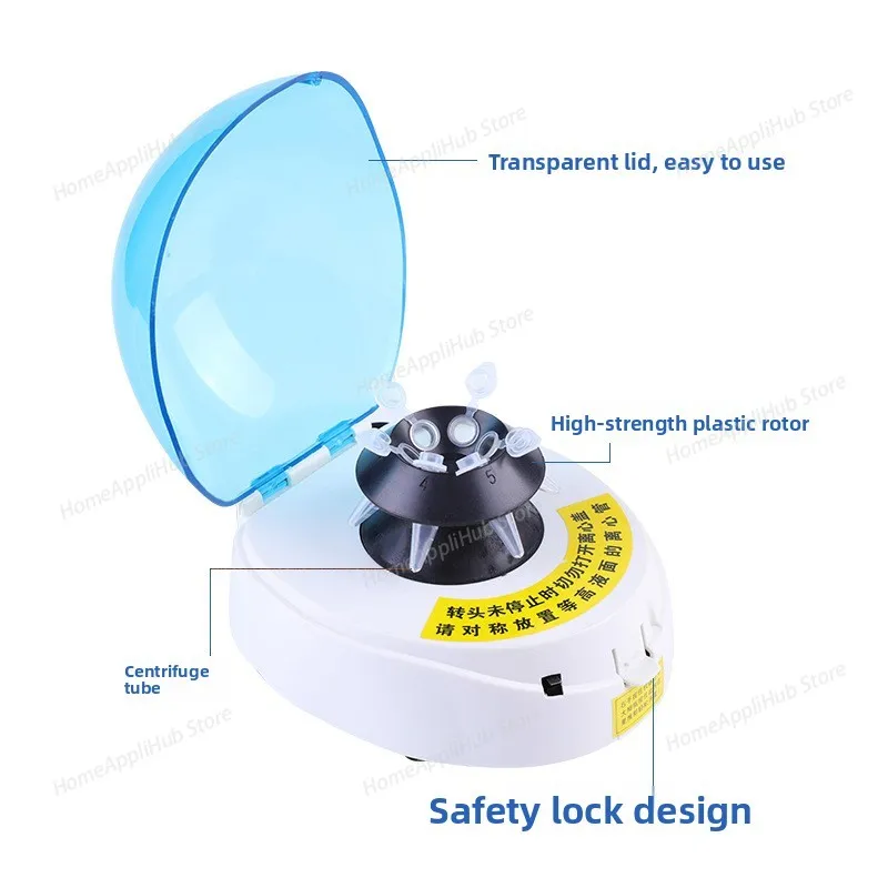 High-speed Small Mini Laboratory Palm Centrifuge for Blood Centrifugation, 7000 RPM, 4000 RPM Clinic Hospital Small Capacity
