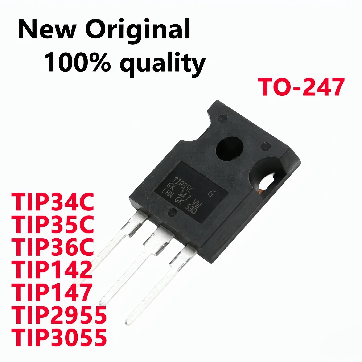 5~20/PCS New TIP34C TIP35C TIP36C TIP142 TIP147 TIP2955 TIP3055 TO-247 NPN Darlington power triode In Stock