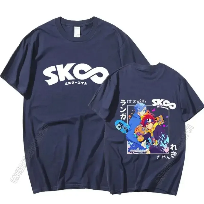 Sk8 The Infinity Japanese Anime T Shirt Men Cool Manga Skateboard Boys Graphic Tees Harajuku Cotton Tops T-Shirt Male Streetwear