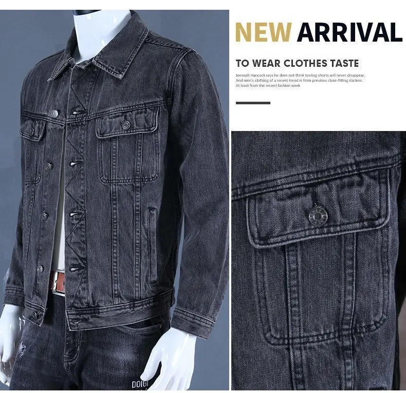 Autumn and Winter 2026 Retro Denim Jacket Men's Korean Slim Trend Handsome Multi-pocket Brand Man Luxury Tooling Jacket Men