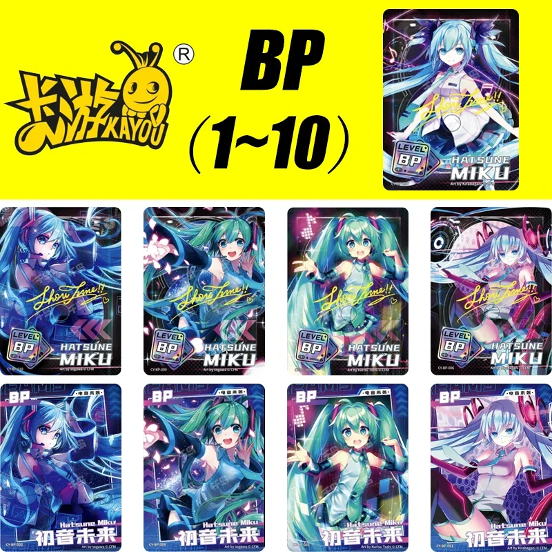 Kayou BP Card 1~10 Series Hatsune Miku Kagamine Rin Christmas Birthday Gift Toys Rare Bronzing Limited Edition Collection Card