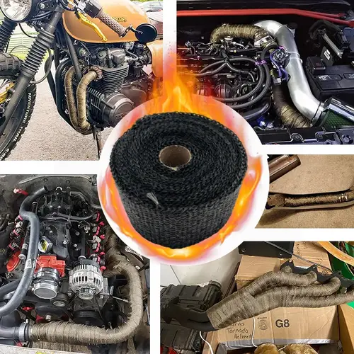 1.5M Roll Fiberglass Heat Shield Motorcycle Exhaust Thermal Tape Header Pipe Heat Wrap Tape Thermal Protection Moto Accessories - Image 4