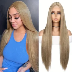 Lange schwarze Perücke Spitze vorne hochwertige synthetische Perücke blonde schwarze synthetische Perücken leimlose Cosplay Haar Spitze Perücken für Frauen