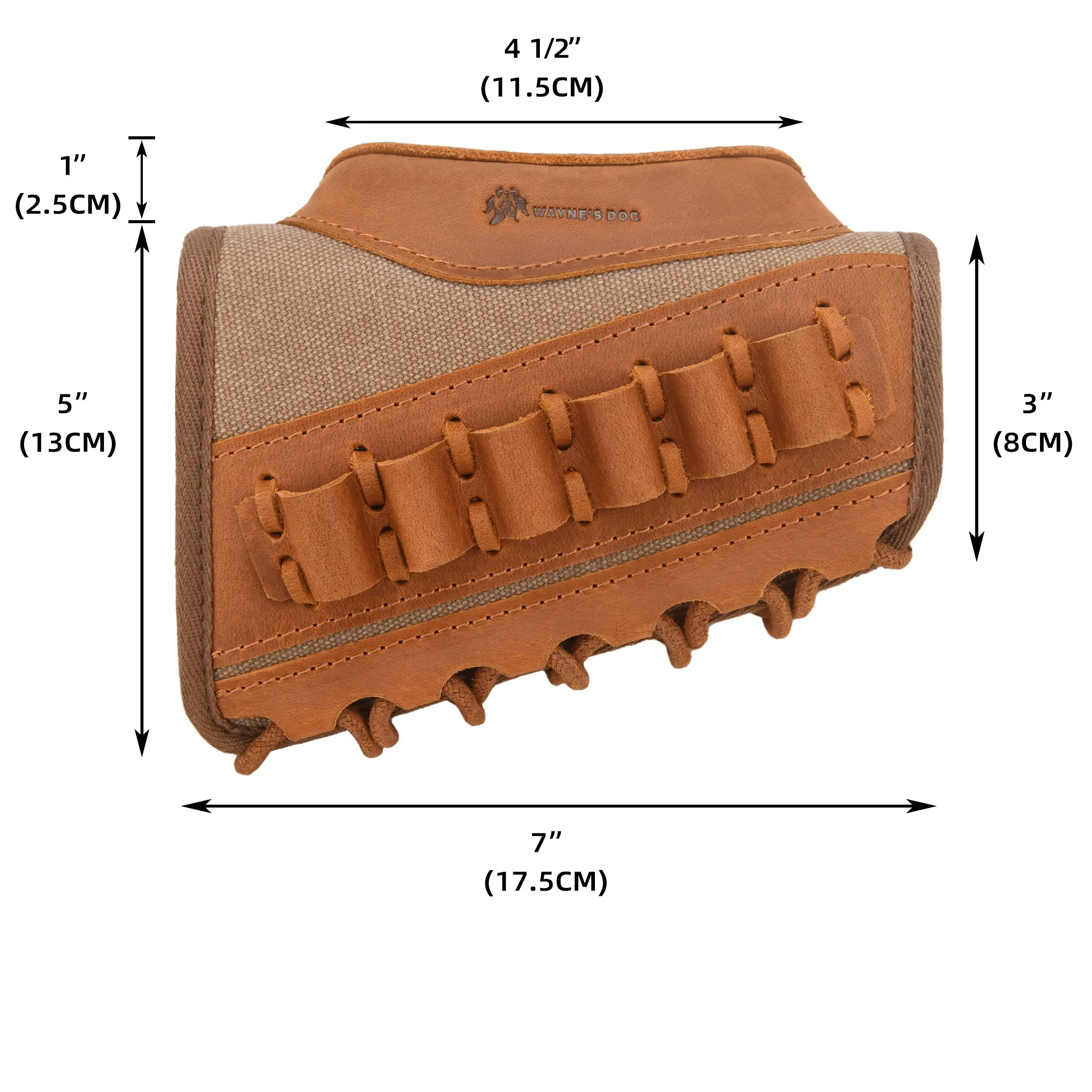Leather Canvas Gun Shell Holder Sling Strap for .22LR .30/30 .308 .44mag .348 with Matched Gun Ammo Buttstock Cheek Rest Riser