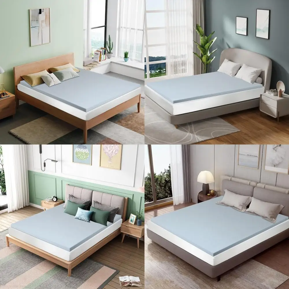 3-inch gel memory foam mattress topper for cooling comfort and pressure relief