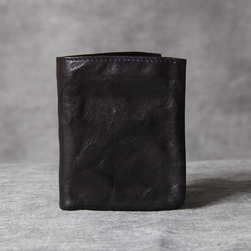 S.WORKER Vollnarbiges Rindsleder-Portemonnaie Vintage Slim Bifold Geldbörse für Herren Business – Detail 19