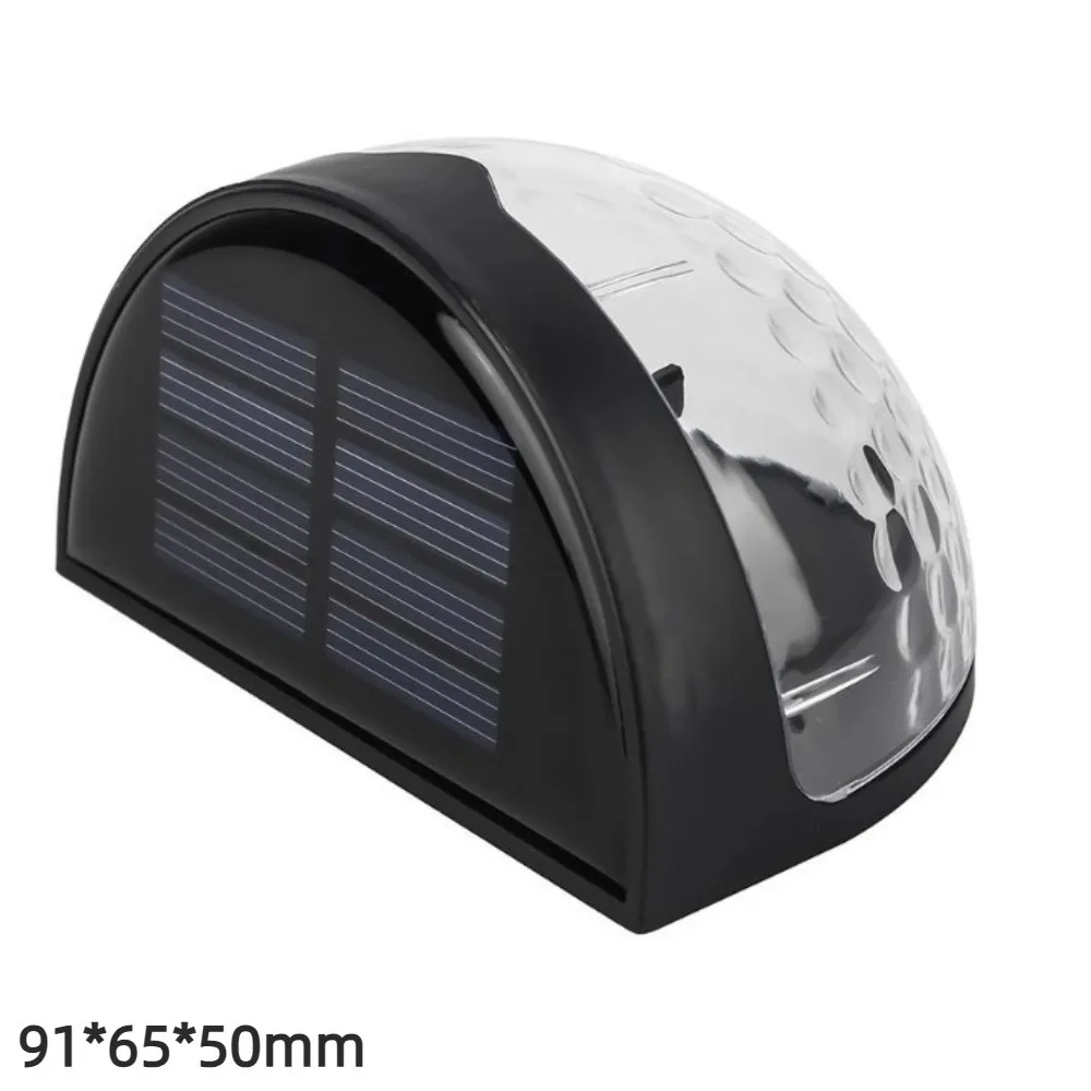 2 قطعة أضواء السياج الشمسية LED مقاوم للماء توفير الطاقة أضواء ديكور المنزل التحكم في الضوء المموج في الهواء الطلق ضوء الليل #6