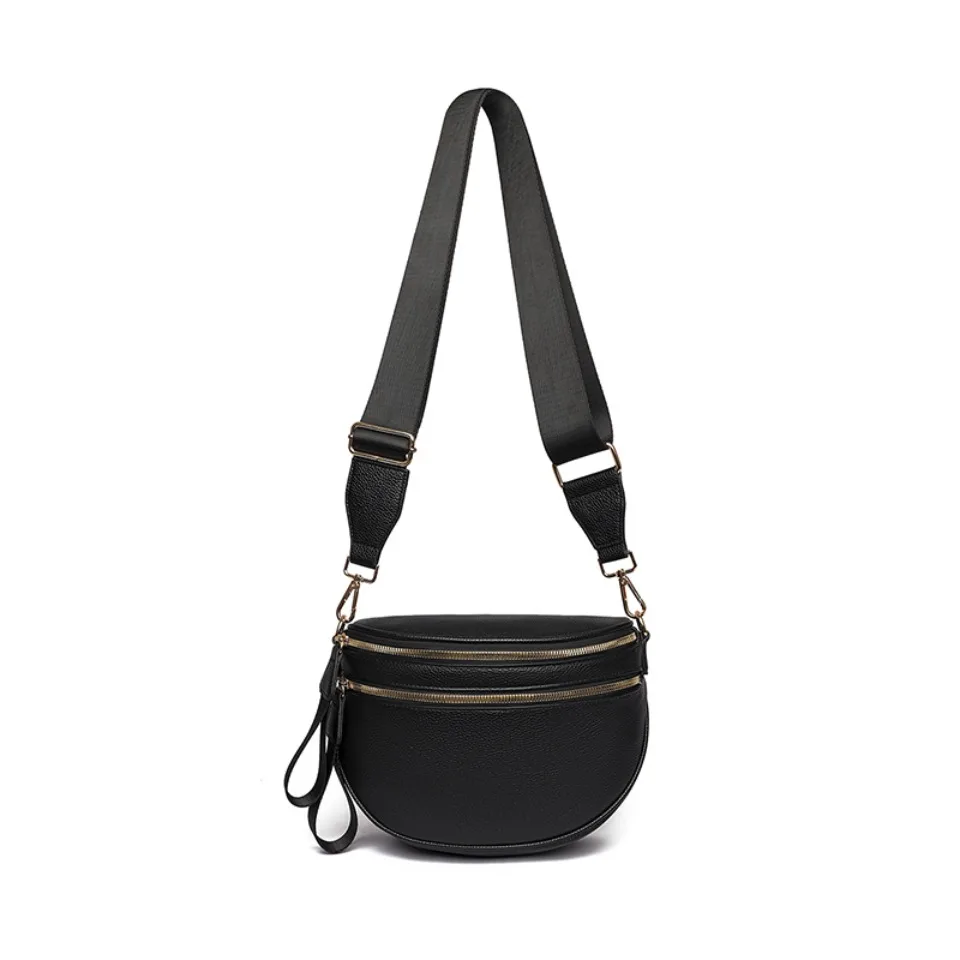 100% Top Layer Genuine Cowhide Leather Saddle Bag Luxury Handbags Women Bags Designer Crossbody Shoulder Bags for Women Commute