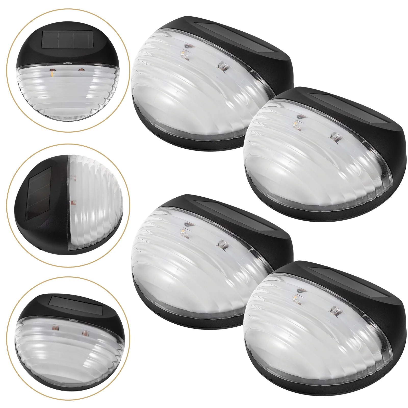 

4 Pcs Solar Garden Light Powered Fence Lawn Lights Walkway Yard Decorations Outdoor