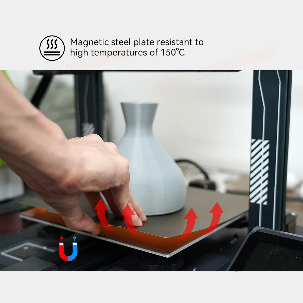 Para Creality Ender Series PEI hoja de acero con resorte PEI placa de construcción magnética texturizada 235x235mm cama térmica CR cama térmica para impresora 3D