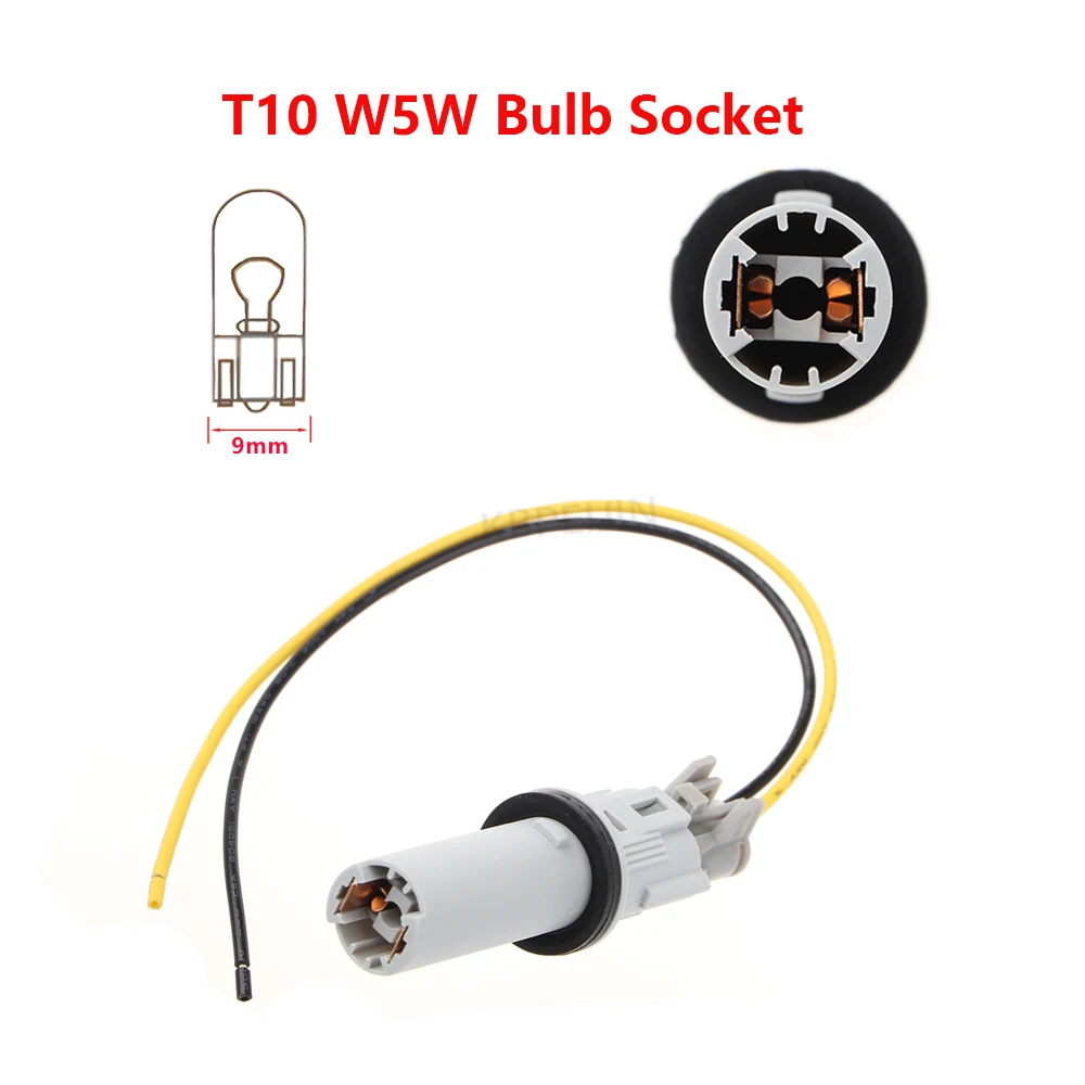 T10 W5W Bulb Holder with Wire For Dodge Journey Car Clearance Lights Socket Connector Adapter Auto Lamp Base Replacement 1PC
