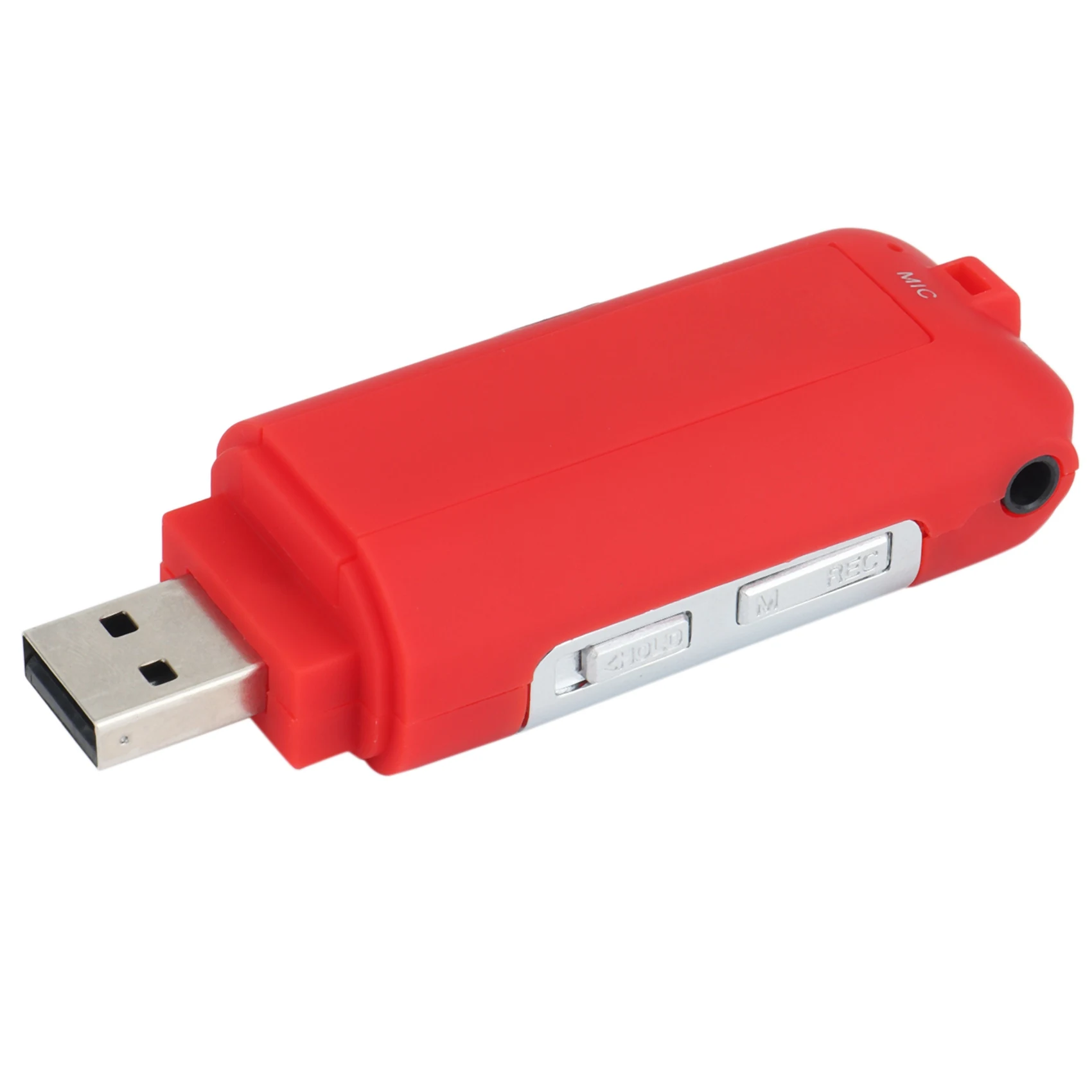 เครื่องเล่น Mp3 ใหม่ 4GB U Disk เครื่องเล่นเพลงรองรับแบตเตอรี่ AAA แบบถอดเปลี่ยนได้การบันทึก (สีแดง)