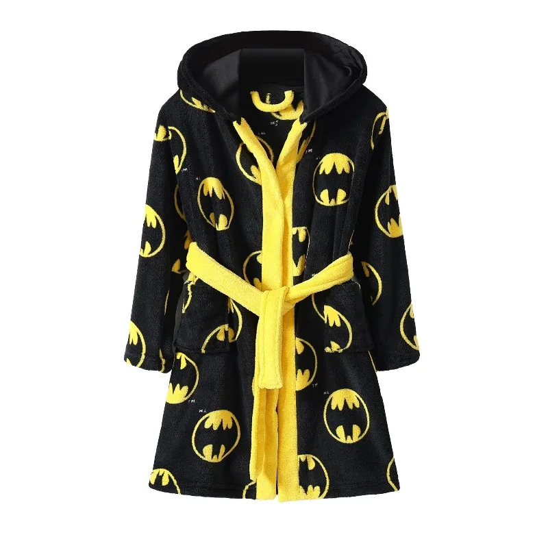 DC Batman Boys and Girls Cool Creative Anime Cartoon Pattern Fashion Soft Skin-Friendly Loose Comfortable Thick Warm Bathrobe