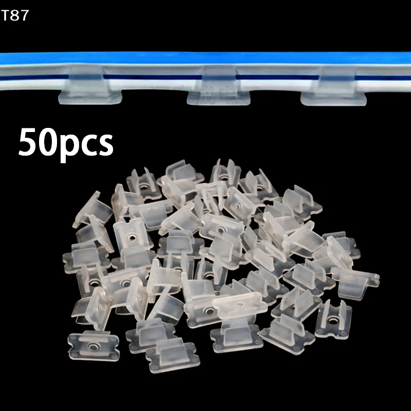 50Pcs For Fixing 2835 Neon Light 220V COB Plastic Buckle High Quality Flexible Accessories 6*12MM LED Strip Fix Clips Connector