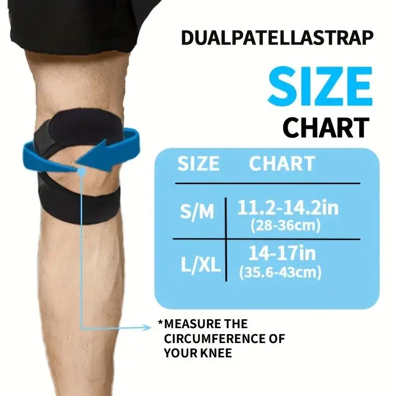 Kneepad Double Patellar Knee Patella Tendon Support Strap Brace Pad Protector Open Knee Wrap Band Fit ness Me