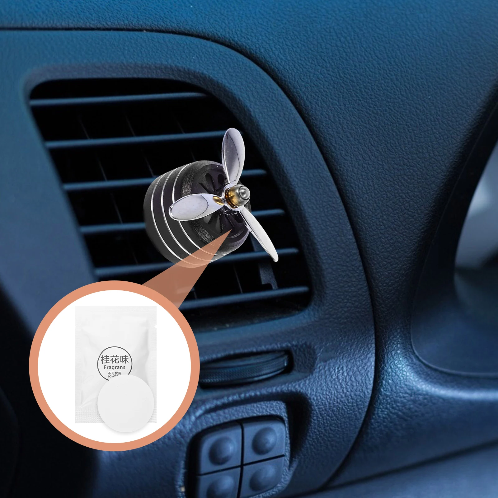 

12 Pcs Accessory Air Freshener Tablets Air Freshener Refills Fragrance Car Aromatherapy Tablets Diffuser PE Plastic Car
