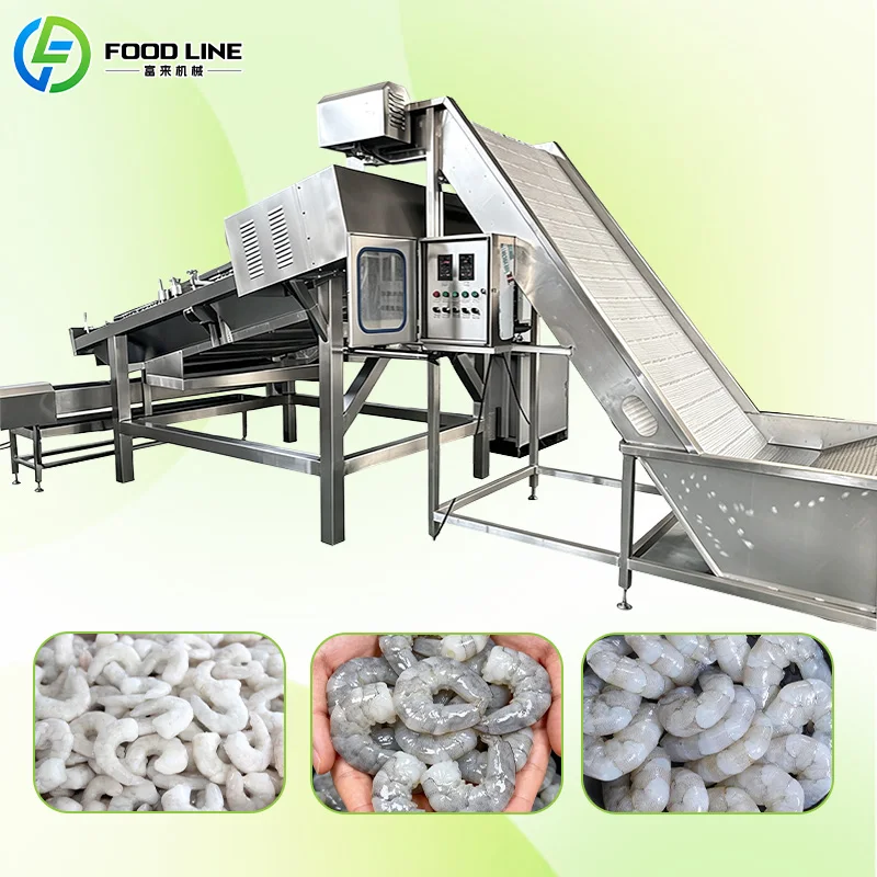 Commercial Shrimp Peeling and Deveining Machine Shrimp Deheading Machine FL Customized