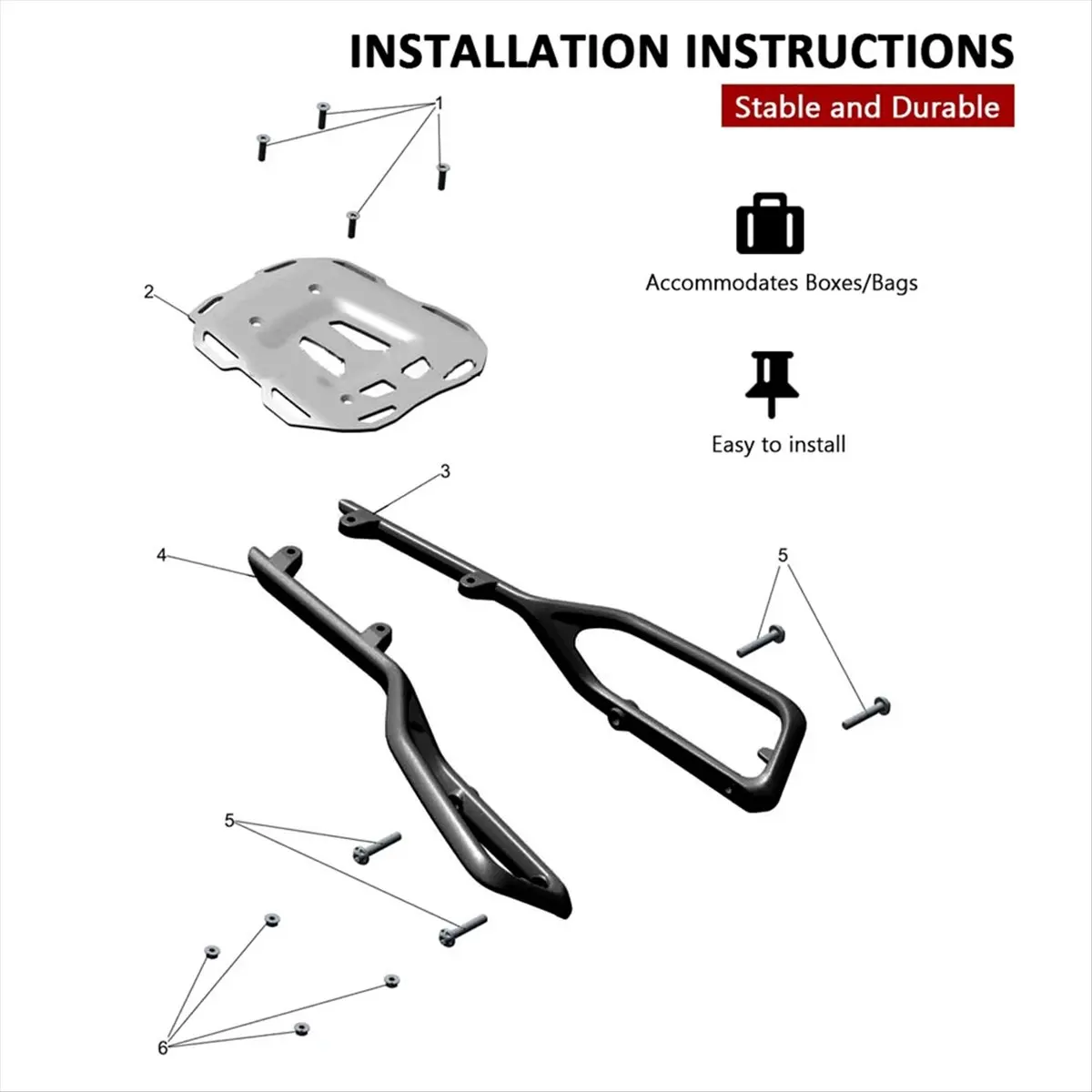 32811 Motorcycle Rear Luggage Rack Carrier Case Support Holder Cargo Bracket for Scrambler 400X SPEED400 Speed 400 2024 2025