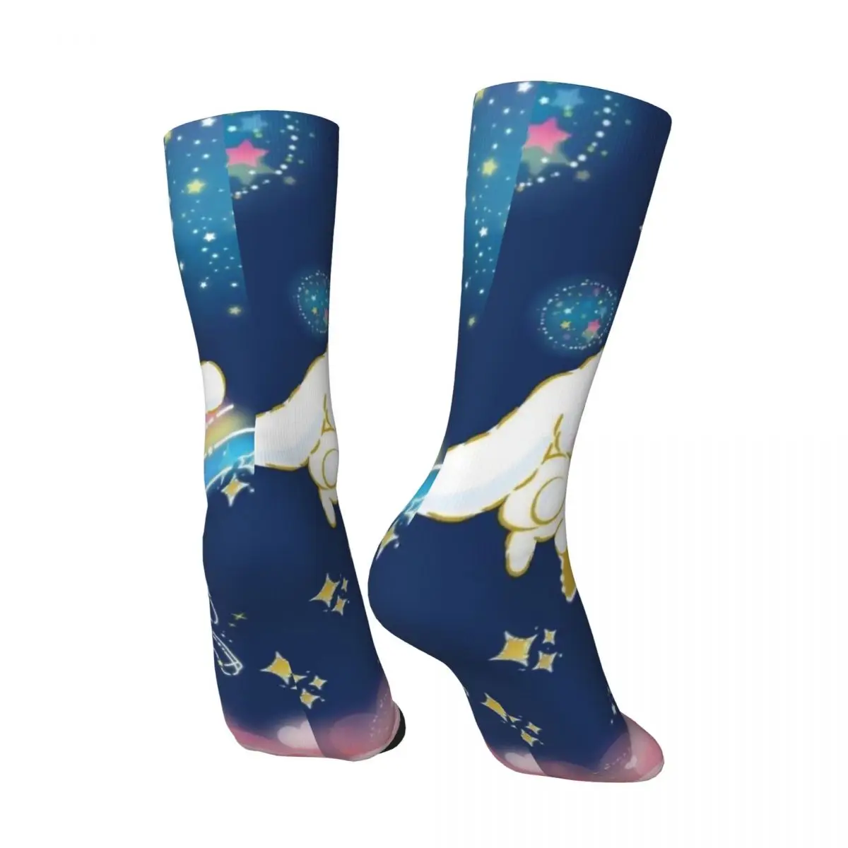 Crazy compression Cute Cinnamoroll Sock for Men Harajuku Sanrio Cinnamoroll Seamless Pattern Crew Sock Novelty