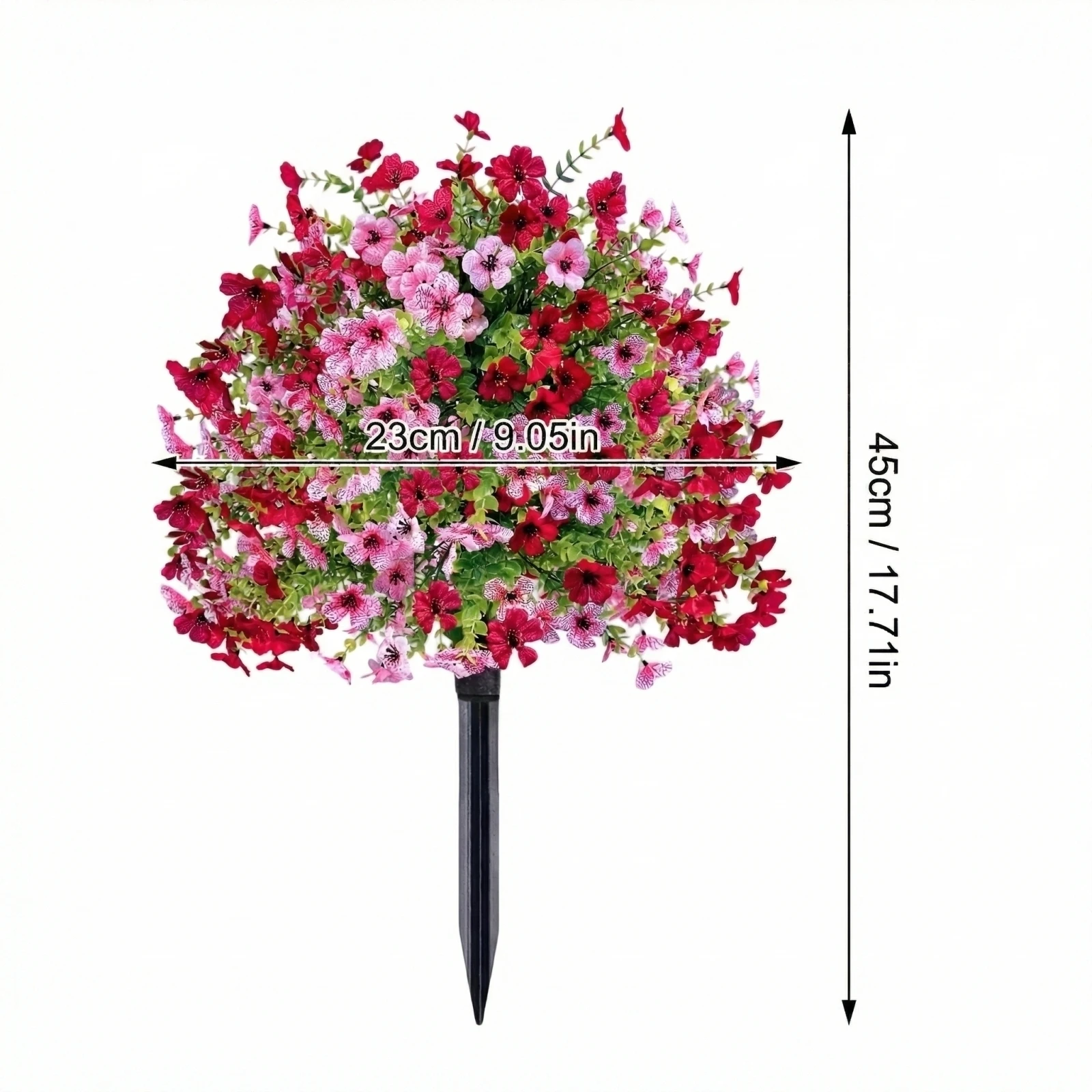 Simulated Flower Garden Stake Artificial Pansy Stake Fake Flower Ground Plug Outdoor Garden Decor Patio Decoration