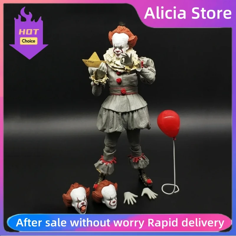 

Hot Selling In Stock Neca Figure Pennywise 2017 Movie Version Figure Action Figure Model Toys Joint Movable Horror Doll Toy Gift