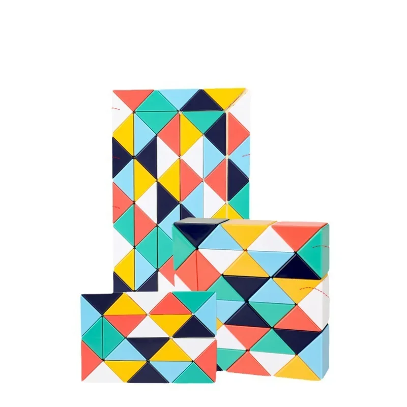 Cube magique Transformable, Puzzle 3D, 24 à 72 Segments, Cube de vitesse serpent, anti-Stress, jouet éducatif pour enfants et adultes