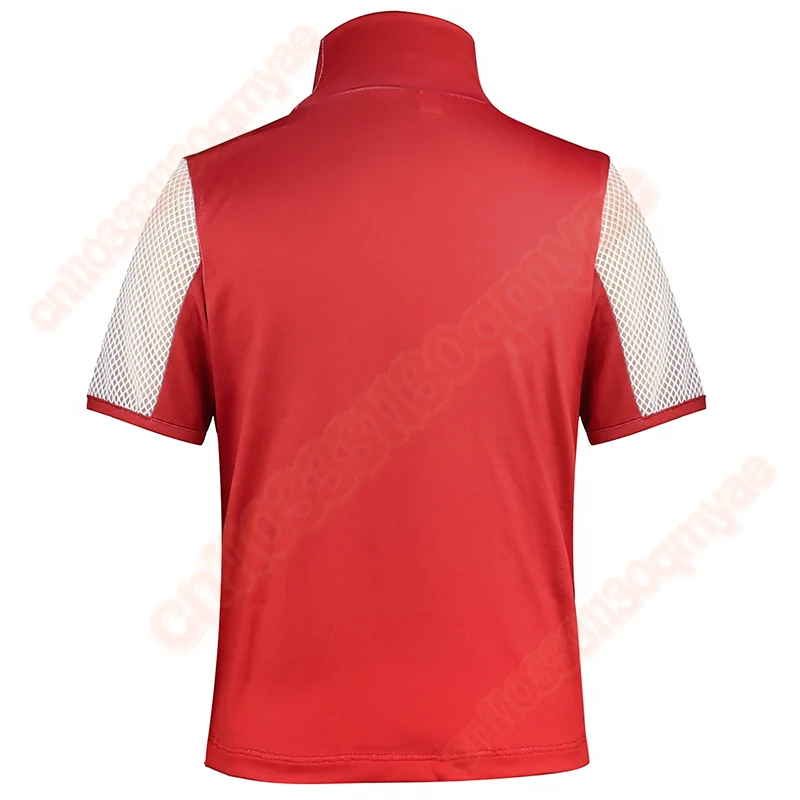 좀비 치어 리더 소녀 의상 빨간 코트 + 티셔츠 + 바지 3Pcs 어린이를위한 설정 역할 좀비 카니발 할로윈 코스프레 의상