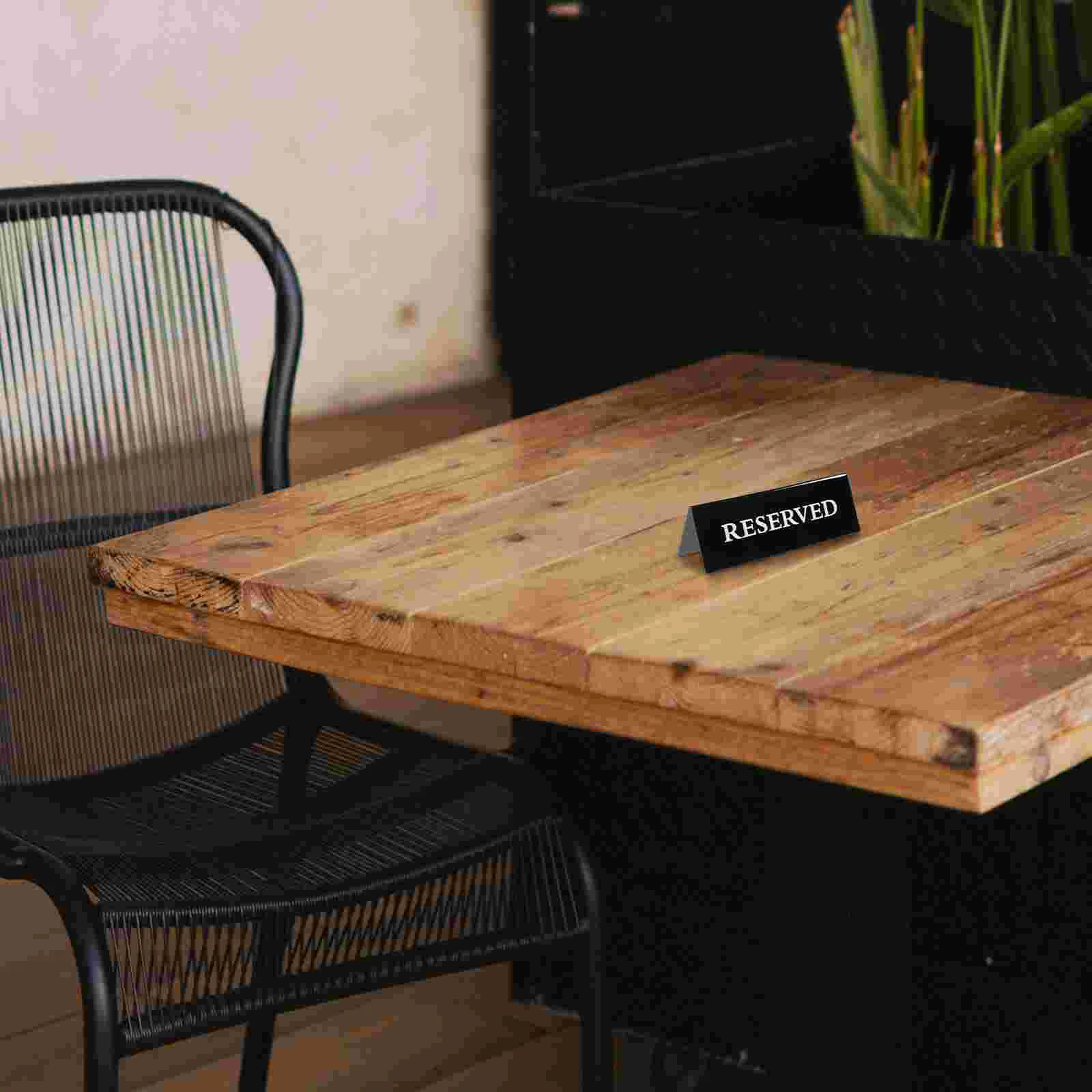 2 Pcs No Smoking Sign Decorative Indoor Bell Reserved Chair Signs for Wedding Seating Table Reservation Bride