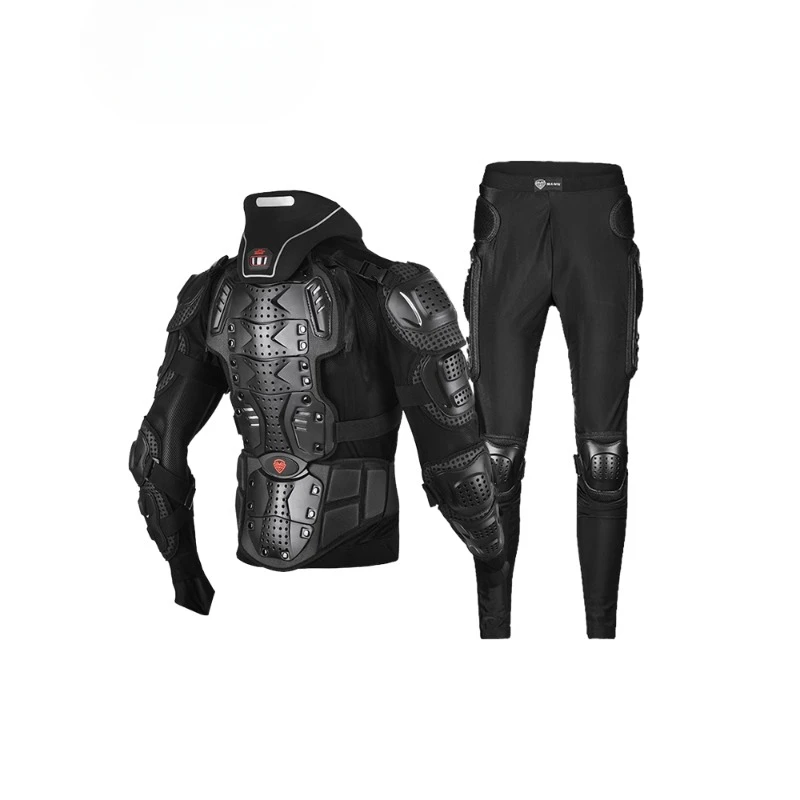 full body anti-drop racing clothing, men's armor, off-road protective gear, locomotive knee pads, protective equipment