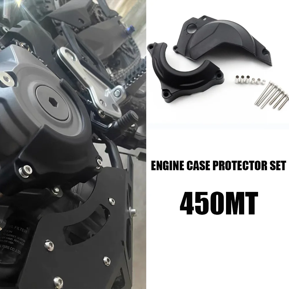 For CFMOTO 450MT Side Engine Cover 450mt Motorcycle Engine Case Protector Set 450MT Accessories Engine Protective Cover